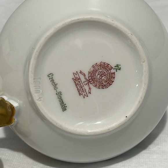 Crown Imperial Czechoslovakia Rosari fruit pattern sugar bowl creamer set of 2 - Picture 13 of 16